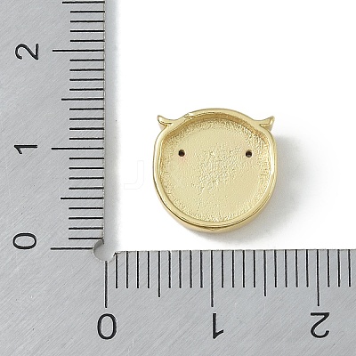 Rack Plating Brass Micro Pave Clear Cubic Zirconia Beads KK-A220-22G-1