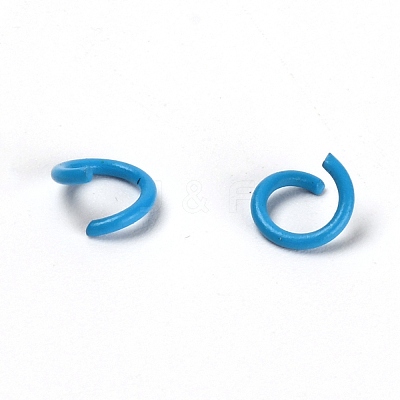 Baking Paint Metal Open Jump Rings FIND-TAC0001-24E-1