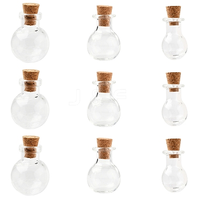 12Pcs 3 Styles Glass Bottles AJEW-FS0001-20-1