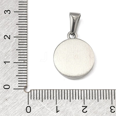Textured 304 Stainless Steel Pendants STAS-A140-02P-9-1
