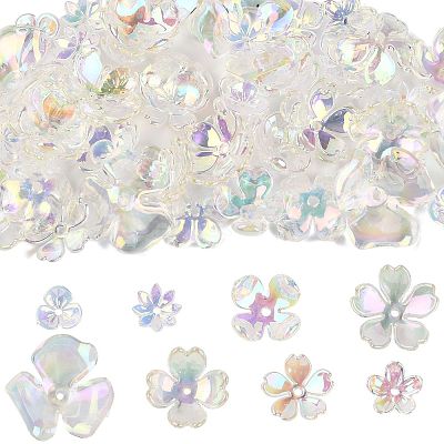 70Pcs Acrylic Bead Caps OACR-FS0002-40-1