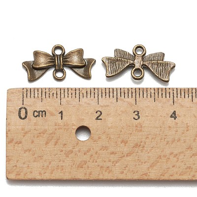 Bowknot Alloy Links connectors X-EA11930Y-AB-1