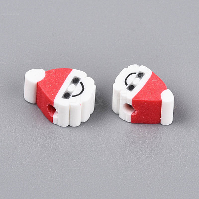 Christmas Theme Handmade Polymer Clay Beads X-CLAY-S091-75-1