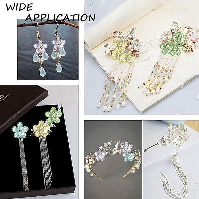 15g Transparent Acrylic Bead Caps TACR-YW0003-07E-1
