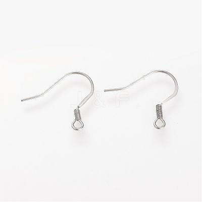 Tarnish Resistant 304 Stainless Steel French Earring Hooks STAS-S066-08-1