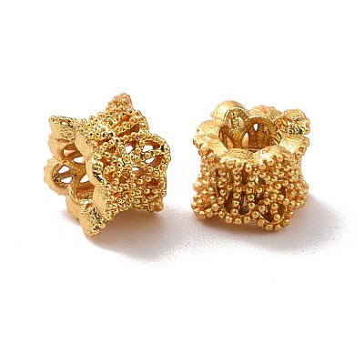 Eco-friendly Brass European Beads KK-D079-09G-1