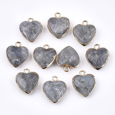 Electroplate Natural Labradorite Pendants X-G-T112-03A-1