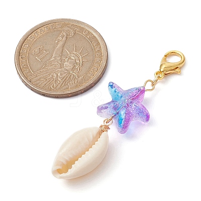 Shell Pendent Decorations HJEW-JM01324-1