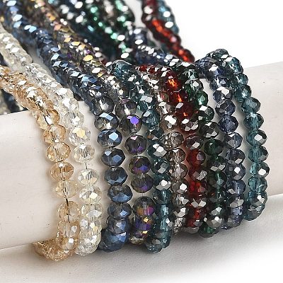 Electroplate Glass Beads Strands EGLA-D020-3x2mm-M2-1