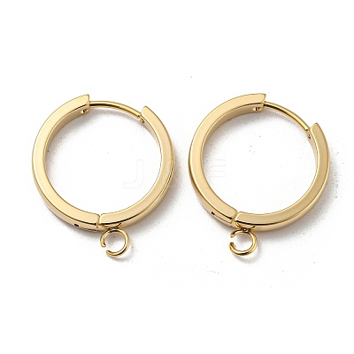 201 Stainless Steel Huggie Hoop Earrings Findings STAS-A167-01P-G-1