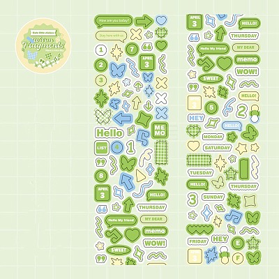 PET Plastic Stickers LS-DIY-H168-01C-1