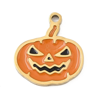 Halloween 304 Stainless Steel Enamel Pendants FIND-I068-01G-04-1
