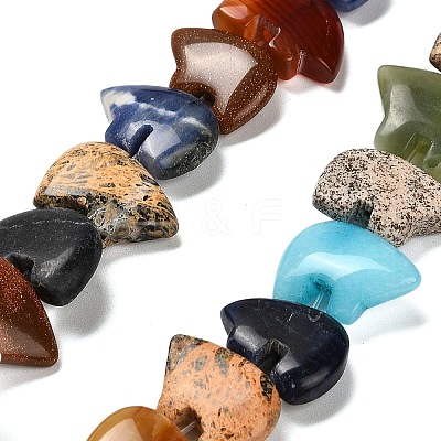 Natural & Synthetic Mixed Gemstone Beads Strands G-Z088-03-1