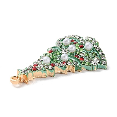 Christmas Zinc Alloy Rhinestone Pendnats X-PALLOY-K008-01C-KCG-1