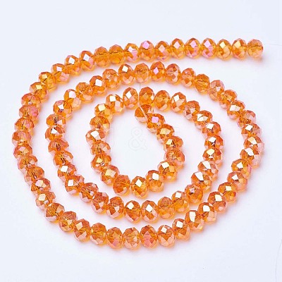 Electroplate Glass Beads Strands EGLA-A034-T2mm-B16-1