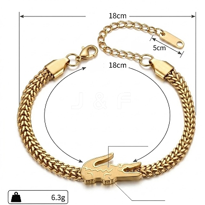 304 Stainless Steel Link 2-Strand Bracelets WGCD4B2-02-1