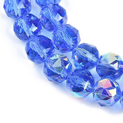 Transparent Electroplate Glass Beads Strands EGLA-N002-34C-C27-1