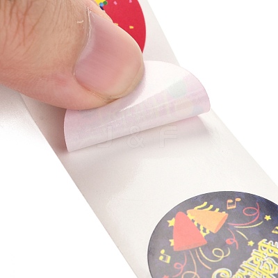 Birthday Themed Pattern Self-Adhesive Stickers DIY-E023-08H-1
