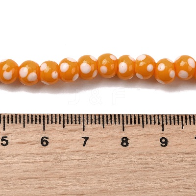 Handmade Lampwork Beads LAMP-D002-6mm-01I-1