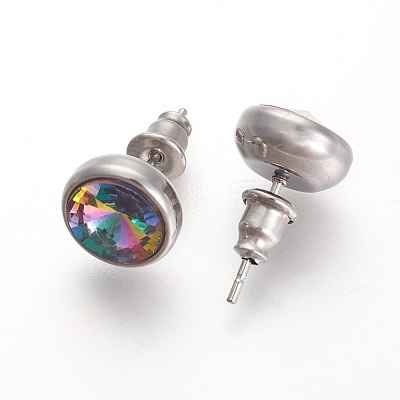 304 Stainless Steel Stud Earrings EJEW-F182-A11-1