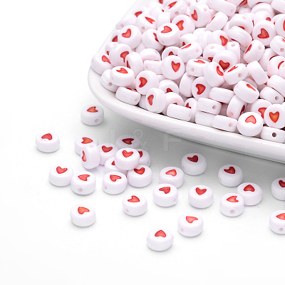 Flat Round Acrylic Beads LS-PB37C9070-2-1