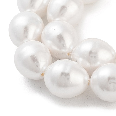 Electroplated Shell Pearl Beads Strands BSHE-H110-01-03-1