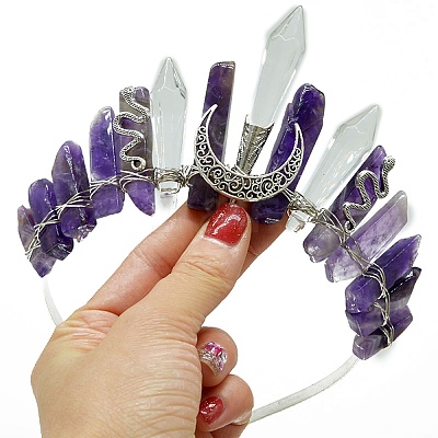 Natural Amethyst Hair Bands PW-WGA7ED3-06-1