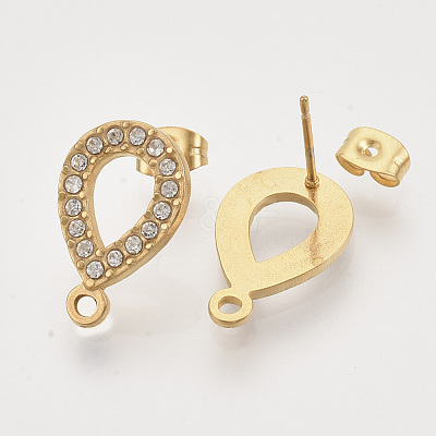 304 Stainless Steel Stud Earring Findings X-STAS-T052-05G-12-1