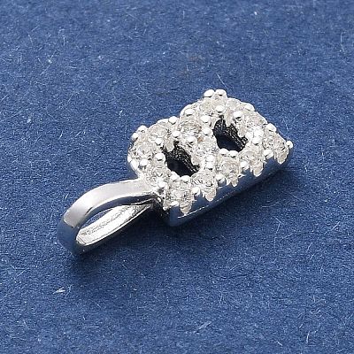 925 Sterling Silver with Cubic Zirconia Charms STER-Q004-01B-S-1