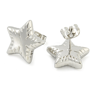 Non-Tarnish 304 Stainless Steel Stud Earrings for Women EJEW-S227-36P-1