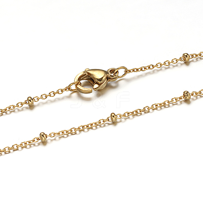 304 Stainless Steel Rolo Chain Necklaces NJEW-O083-09G-B-1