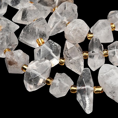 Natural Quartz Crystal Beads Strands G-F833-T02-03-1