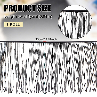 1 Yard Plastic Bugle Bead Tassel Trimming OCOR-BC0006-60B-1