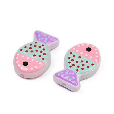 Baking Paint Glass Beads LAMP-F036-02A-1
