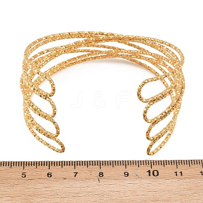304 Stainless Steel Cuff Bangles for Women BJEW-Z155-05G-1