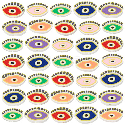 200Pcs Handmade Polymer Clay Beads CLAY-SC0001-50-1