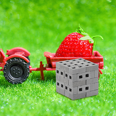 60Pcs Mini Polymer Clay Bricks AJEW-GO0002-31-1