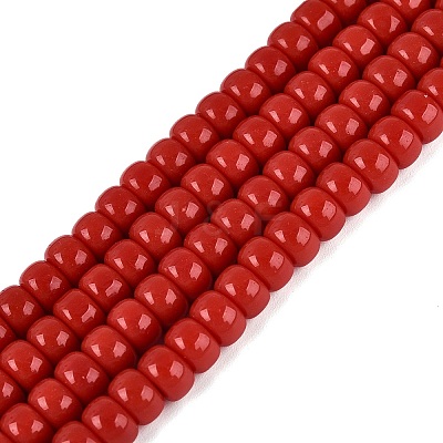 Opaque Glass Beads Strands GLAA-NH0002-B01-C04-1