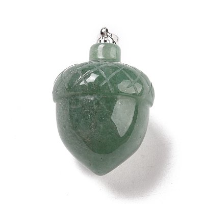 Natural Green Aventurine Pendants G-M393-01P-02-1