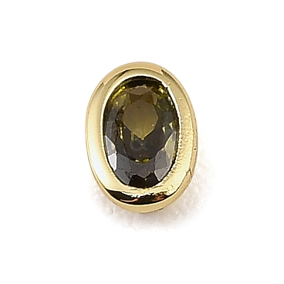 Brass Pave Cubic Zirconia Cabochons CU-CBA30E8-04G-1