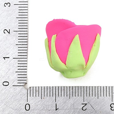 Handmade Polymer Clay Rose Flower Cabochons PY-CBA4D86-02B-1