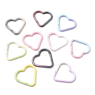 Spray Paint Alloy Spring Gate Rings FIND-C086-01B-1