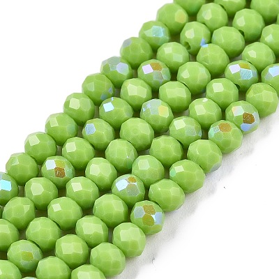 Electroplate Opaque Solid Color Glass Beads Strands LS-EGLA-A044-P3mm-L30-1