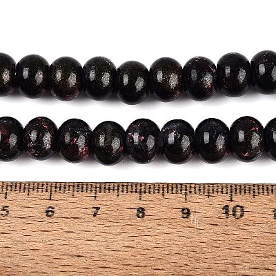 Opaque Baking Paint Glass Beads Strands GLAA-Q110-03A-17-1