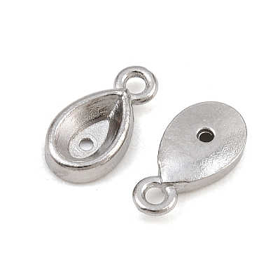 304 Stainless Steel Charm Rhinestone Settings SA-CBAC865-08F-P-1