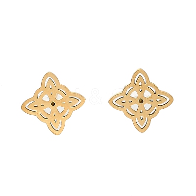 304 Stainless Steel Stud Earrings LS-EJEW-M098-01A-G-1