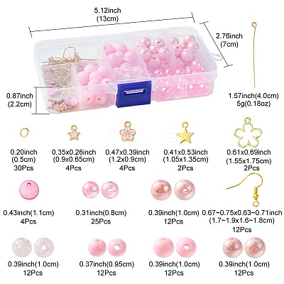 DIY Round Acrylic & Alloy Dangle Earring Making Kit DIY-FS0006-30-1