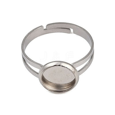 304 Stainless Steel Cuff Ring Components STAS-D372-06P-02-1