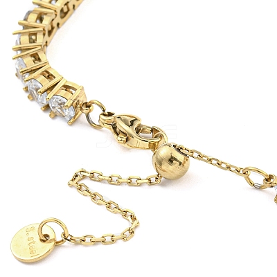 Rhinestone Bracelet BJEW-C049-01G-03-1