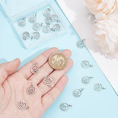 20Pcs 304 Stainless Steel Charms STAS-UN0060-57-1